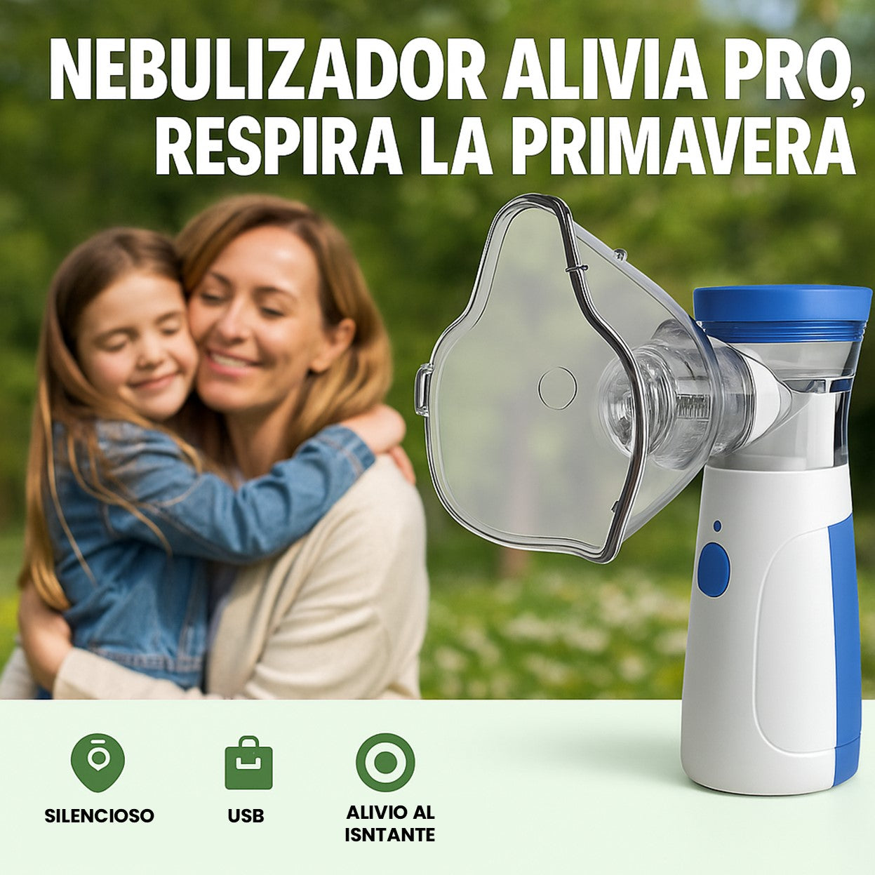 Nebulizador Portátil Alivia Pro®             Niños y Adultos